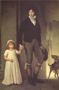  Baron Francois  Gerard Jean-Baptiste Isabey and His Daughter (mk05 France oil painting art